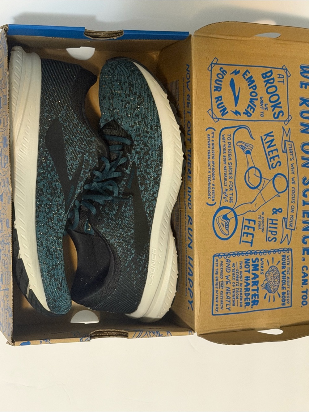 Brooks Teal/Black Launch 6